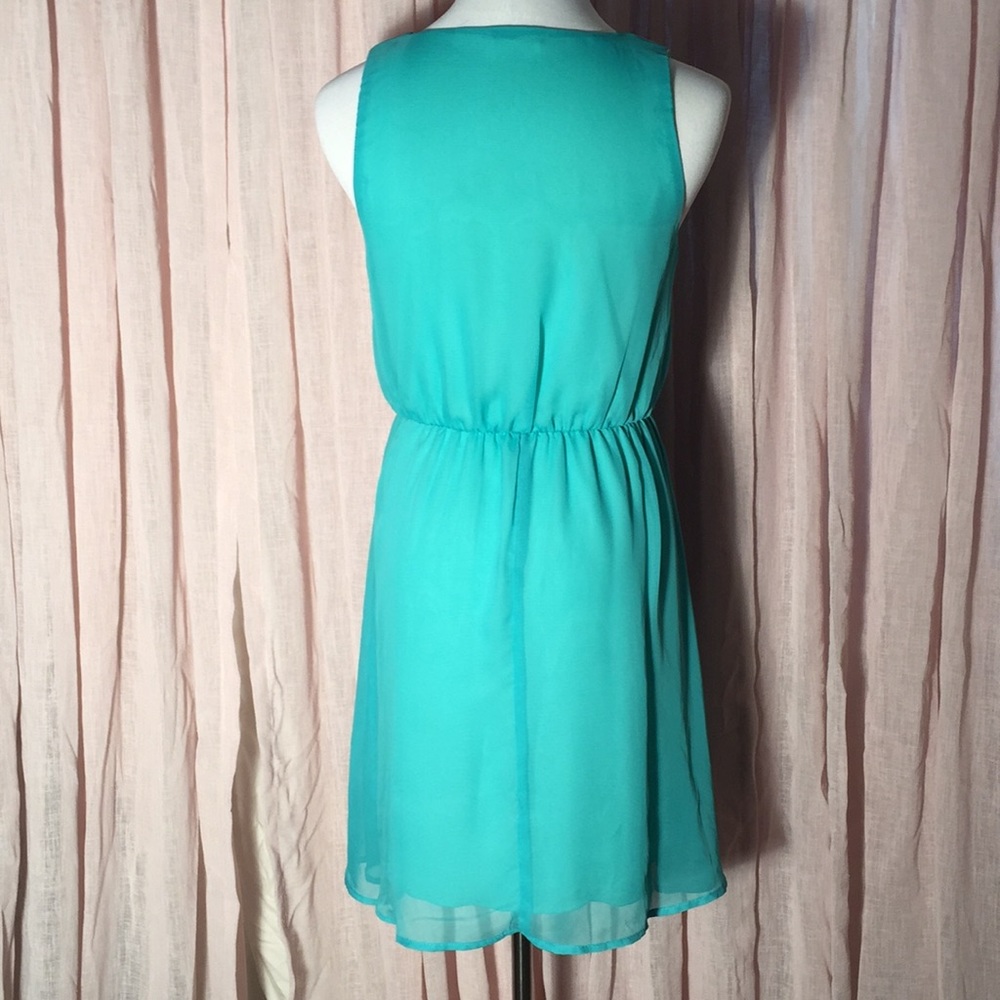 Everly Size S Turquoise Dress - Picture 2 of 3